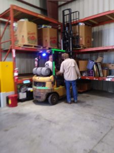 Pallets of goods for the Bahama relief efforts